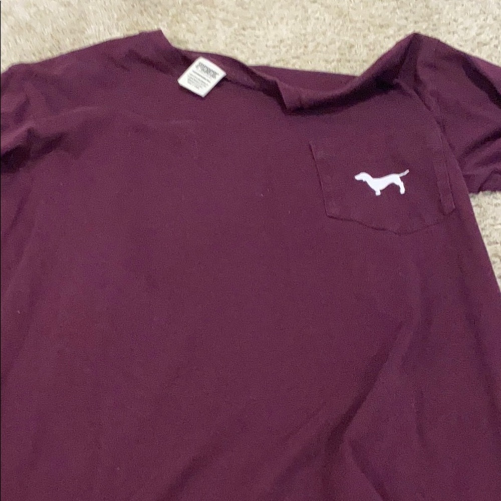 Pink/Victoria’s Secret longsleeve burgundy shirt